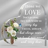 Jetec Bereavement Gift Acrylic Heart Sympathy Memorial Gift, Classic Style | Acrylic Heart remembrance grief gift for loss,Condolence Remembrance Keepsake Table Decor for Mom Dad Grandma Friend