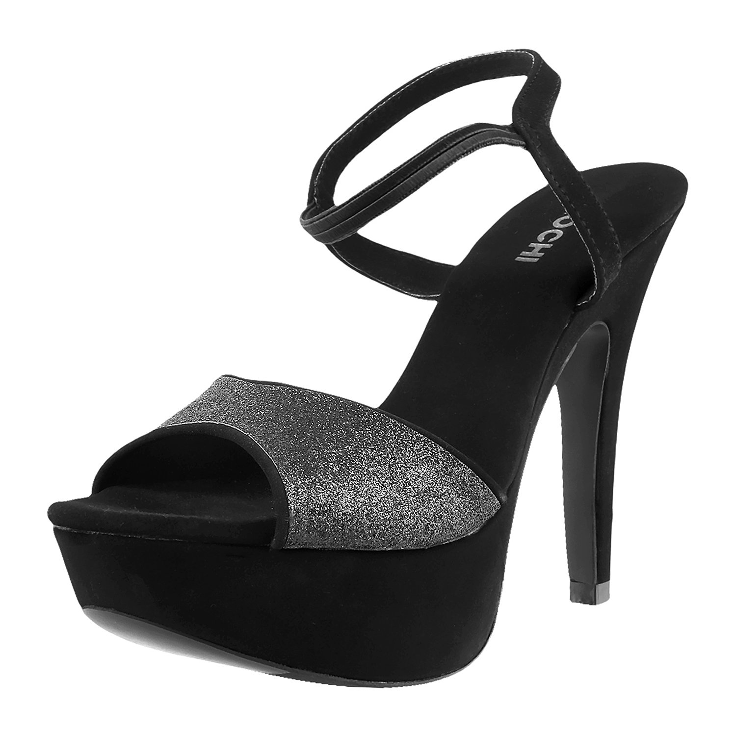 mochi black heels
