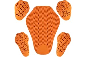 PSLER Full CE Level 2 Certified Motorcycle Armor Back Pad Elbow and Shoulder Protection Pads Set,Motorcycle Armor Back Protector Inserts for Motorcycle Jackets,5PCS