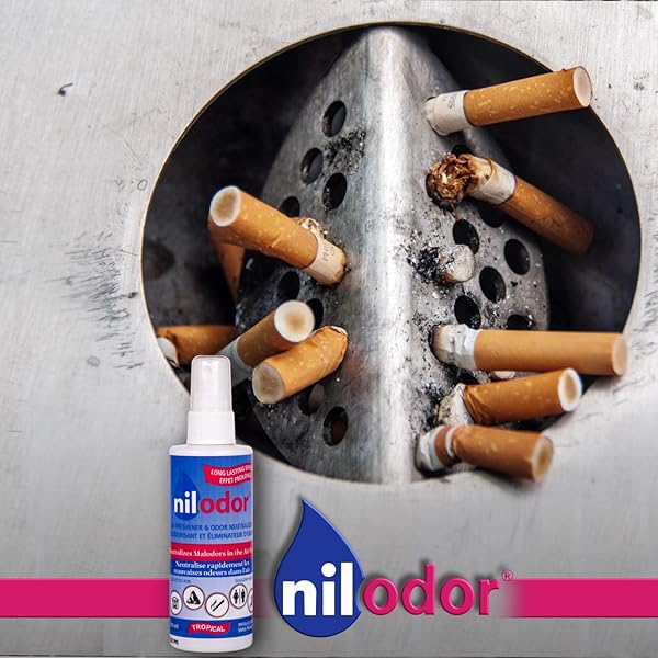 NILODOR – AIR FRESHENER AND ODOR NEUTRALIZER – ELIMINATES ODORS FROM PETS, SMOKE, GARBAGE, KITCHEN AND SPORTWEAR (TROPICAL, SPRAY)