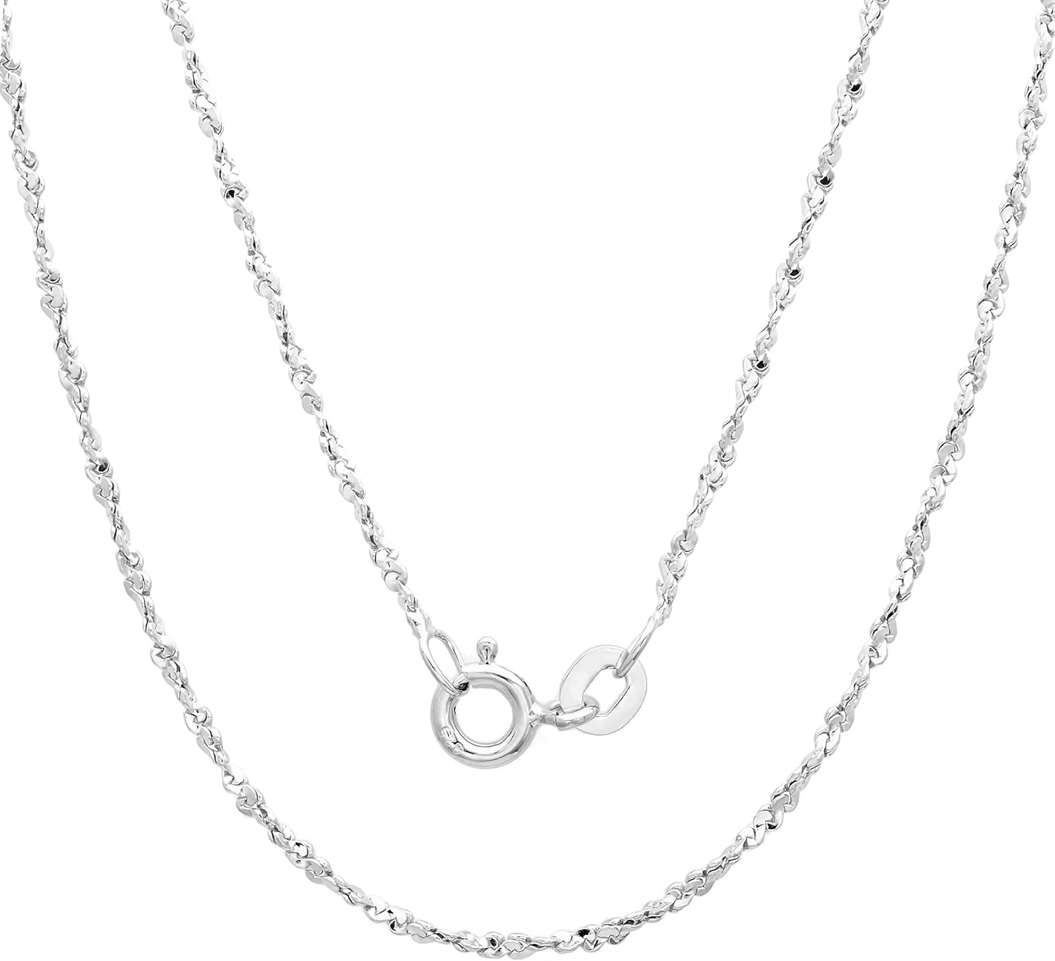 Sterling Silver Twisted Serpentine Chain (1.5mm) Chain