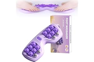 Saludea Foot Relief Roller Pro – 12 Wheel Dual Foot Acupressure Tool, 3 Massage Techniques, Portable Double Foot Massage Roll