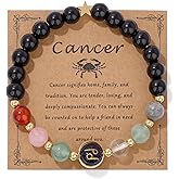 GolbalJew Zodiac Bracelets for Women 12 Constellations Healing Crystal Stone Beads Bracelet Birthday Zodiac Gifts Horoscope Spiritual Bracelet