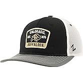ZHATS Standard NCAA Officially Licensed Trucker Hat Dakota Switchback Patch Black Gray White
