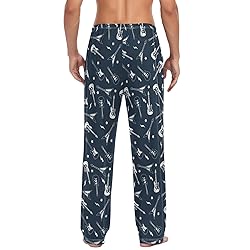 Ollabaky Men's Pajama Pants Guitar Pjs Bottoms with