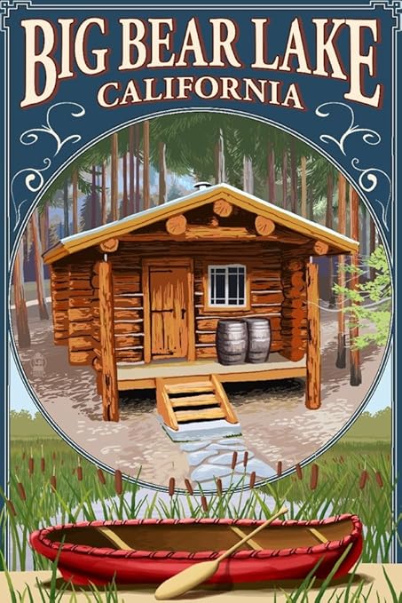 Amazon Com Big Bear Lake California Cabin In Woods Montage