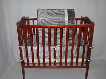 silver crib bedding