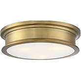 Savoy House 6-133-16-322 Watkins Bohemian Industrial White Opal Glass Flush Mount, 3-Light 180 Total Watts, 4" H x 16" W, War