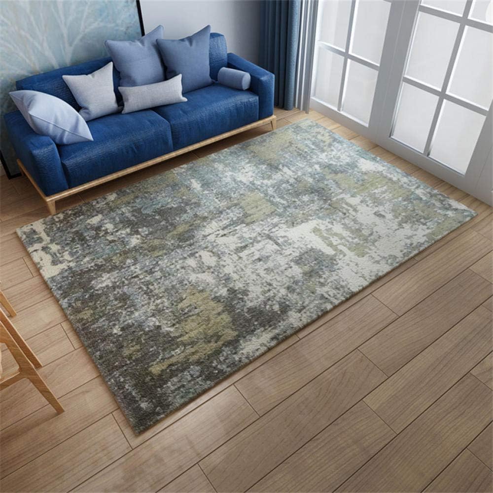 YXISHOME Design Contemporary rugs Living room Short Soft rug Gray green nordic abstract pattern Rug 2x3m
