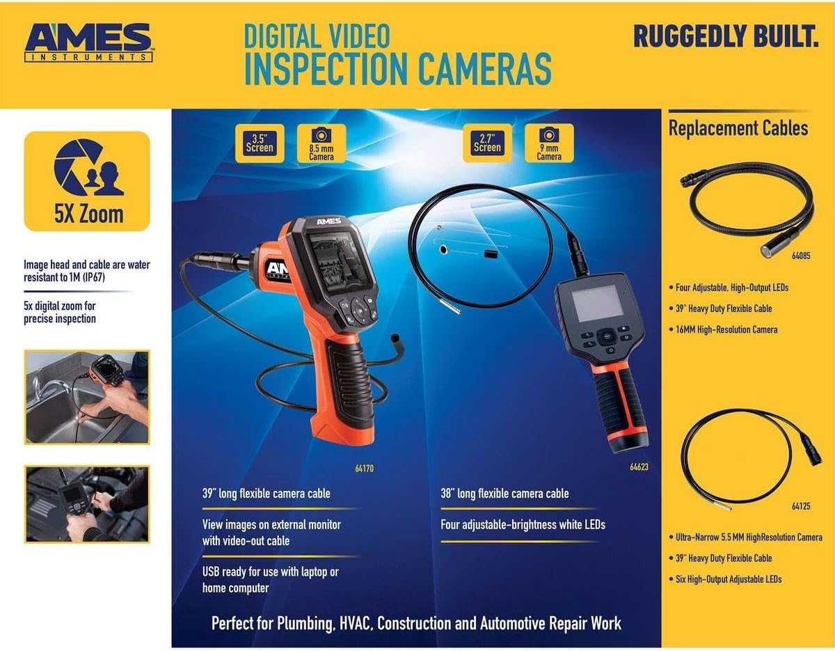NEW!! 2.7 In. Color Compact Digital Inspection Camera