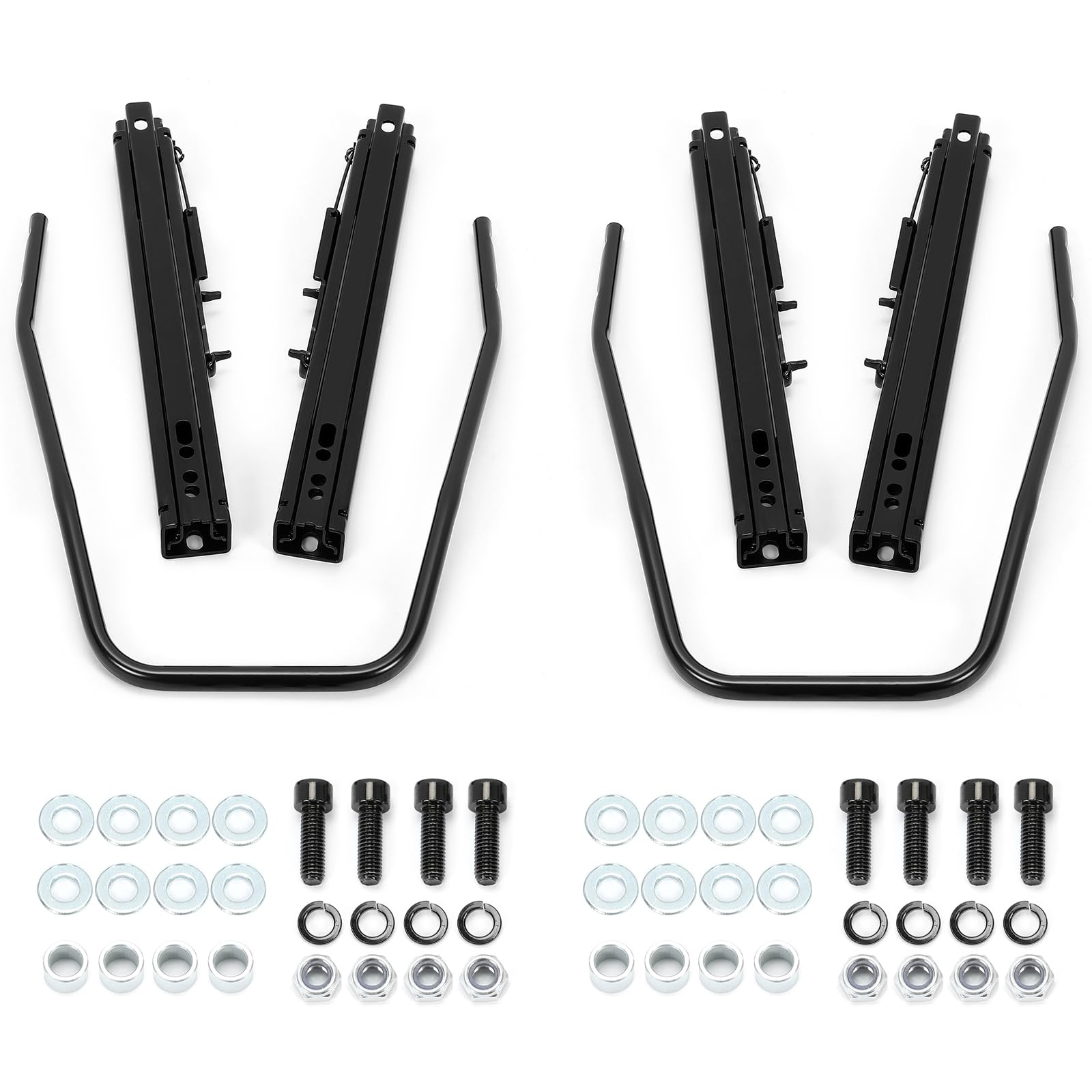 Photo 1 of KUAFU Universal Seat Sliders Compatible with NRG Sparco and Most Bottom, Seat Rails, Side Mount Dual Locking Steel, Adjustable Seats Track Kit (2 x Set of Sliders)