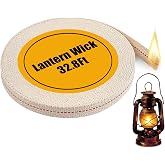32.8 Feet Oil Lamp Wicks, Each Roll is 1/2-inch Wide Wicks for Oil Lamps, Cotton Oil Lamp Wick Can Be Used As Fuel for Kerosene Lamps, Lanterns and Oil Lamps