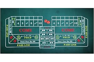 BALIKEN Tabletop Casino Felt 36"x72" for Craps Casino Table Top Felt Layout Mat