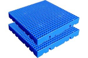 LXSEHN Plastic Pallet, Waterproof Storage Grid Pad, Lightweight Nestable Floor Pallets, 2pcs HDPE Breathable Grids Article Racks for Garage Supermarket Basement