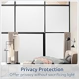 rabbitgoo Window Film Privacy Frosted, 44.5x200 cm, UV Blocking, No Glue view 2