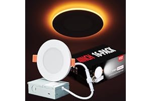 Togalonn 16 Pack Pot Lights LED 4 Inch with Night Light, Dimmable & 5CCT Recessed Lighting, Exterior Soffit Canless Downlight