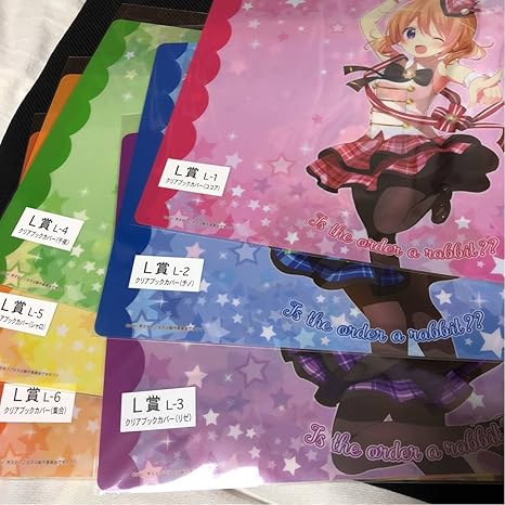 Amazon 即日発送ご注文はうさぎですか きゃらっとくじ 第２弾 ごちうさ 一番くじ クリアブックカバー L賞 6種類 アニメ 萌えグッズ 通販