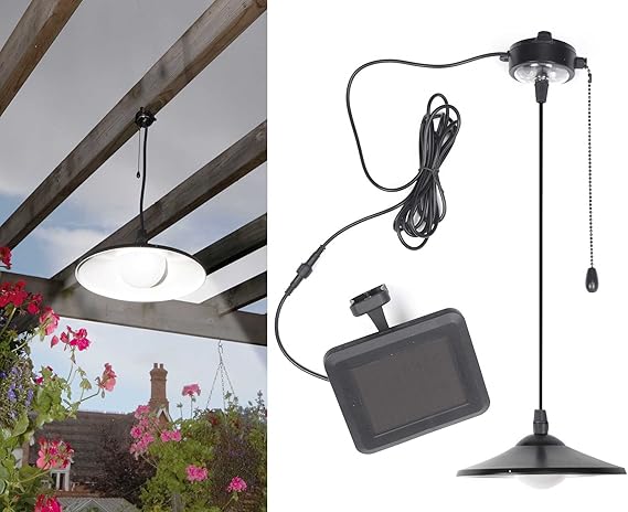Solar Powered Anhänger Licht für Schuppen Garagen, Pergolen