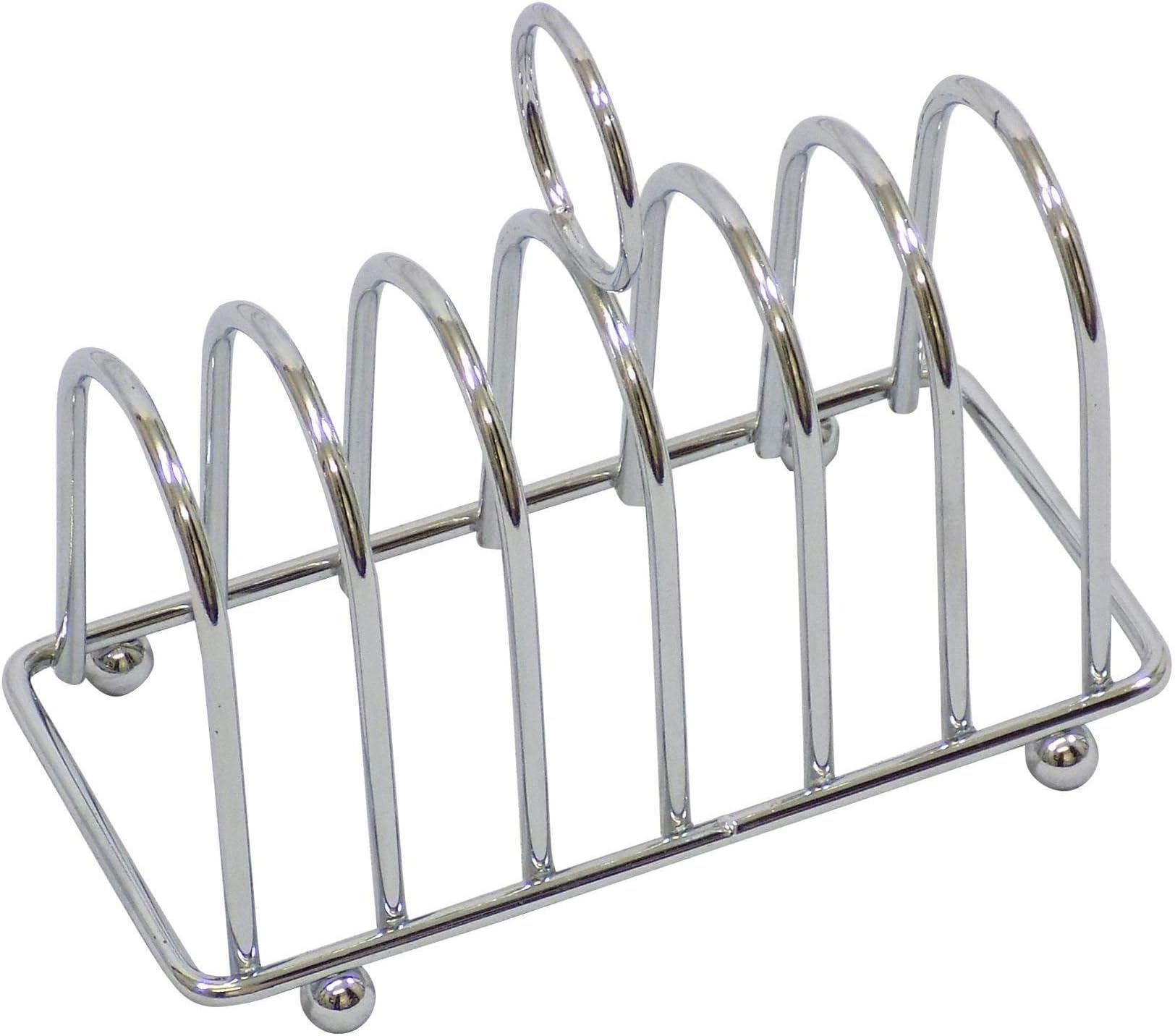 Judge Arched Chrome Toast Bread 6 Space Carrying Rack Holder Breakfast CAFÉ Gift