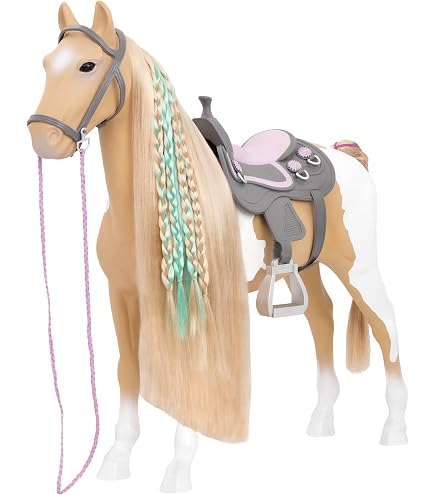 Puledro Quarter Horse Our Generation BD38002Z, 31 Cm, Giocattolo Per Bambole 46 Cm, Con Coperta E Accessori, Marrone