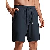 CRZ YOGA Men's Four-Way Stretch Workout Shorts - 9'' Linerless Soft Durable for Casual Athletic with Pockets
