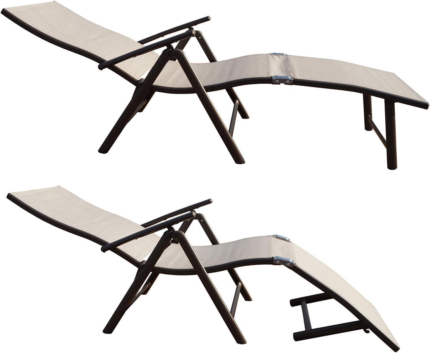 kozyard cozy aluminum beach yard pool folding reclining adjustable chaise lounge chair