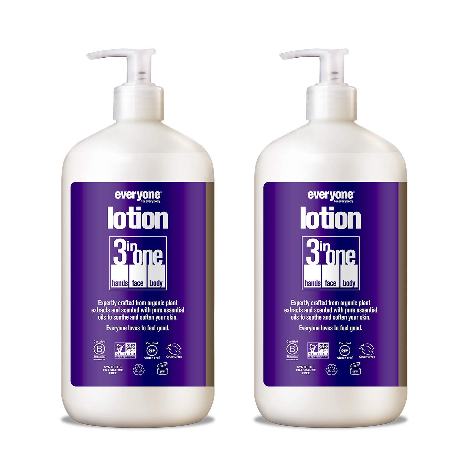 Everyone Lotion: Lavender and Aloe, 32 Ounce, 2 Count : Beauty