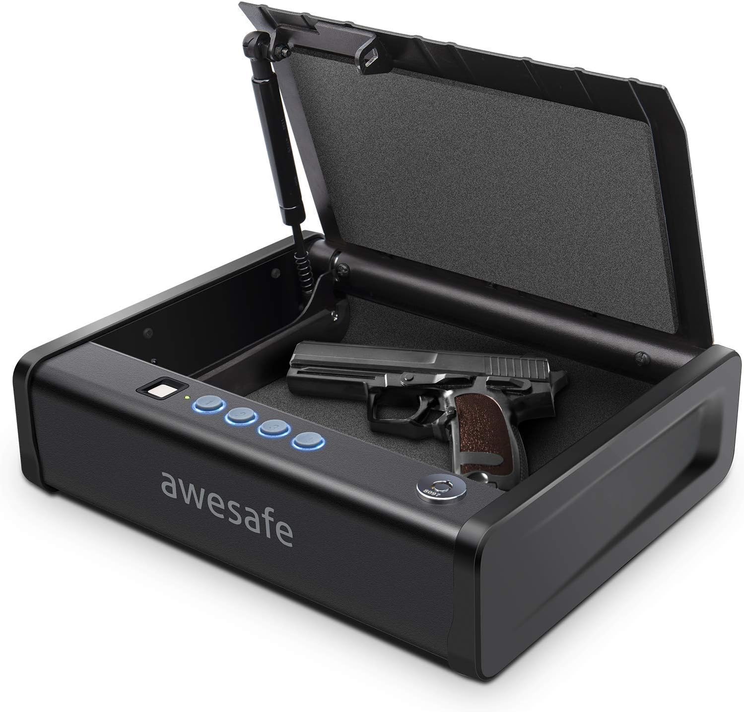 awesafe Gun Safe with Fingerprint Identification and Biometric Lock One Handgun Capacity : Sports & Outdoors