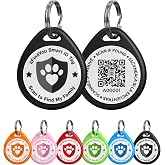 ILFindYou QR Code Dog Tags Personalized for Pets, Real-time Alerts, Black | No Subscription or Fees, No APP Easy to Use, Modifiable Online Profile, Emergency Contacts, Anti-Lost, Photos, All in one
