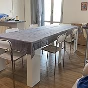 Tavolo Consolle Estensibile Granada A1 - Bianco Melamina, 90x50x77 Cm - Foto 7