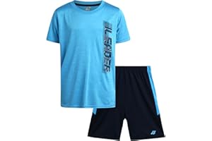 Pro Athlete Boys' Active Shorts Set - 2 Piece Perfomance T-Shirt and Gym Shorts - Activewear Clothing Set for Boys (8-16)