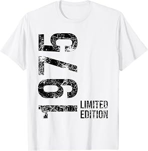 Limited 51st Birthday Man Edition Woman 51 Years 1975 Gifts T-Shirt
