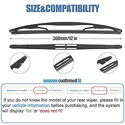 12" Rear Wiper Blade,Back Windshield Wiper for