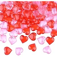 TUPARKA Acrylic Hearts Red Acrylic Hearts for Table Decoration/Home Decoration/Vase Fillers in Valentine's Day or Wedding Day