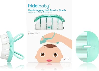 Frida Baby Head-Hugging Hairbrush and Comb Set for Newborns