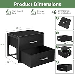 BOLUO Stackable Storage Drawers Closet Organizers
