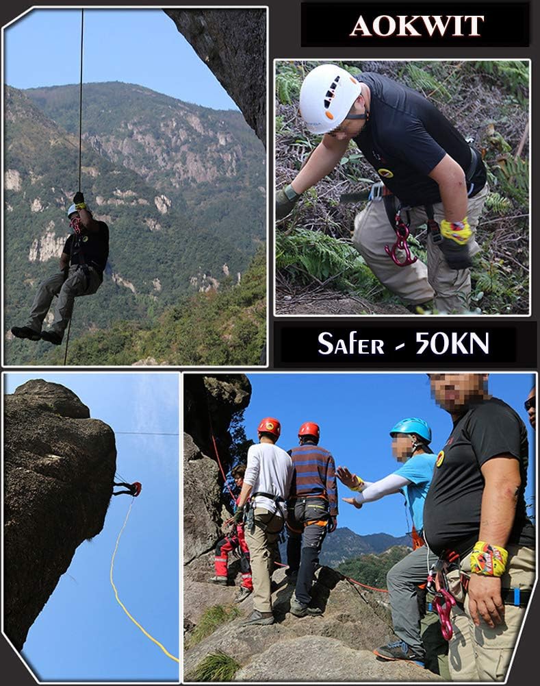 AOKWIT 50KN Rescue Figure, 8 Descender Large Bent-Ear Belaying and Rappelling Gear Belay Device Climbing for Rock Climbing Peak Rescue 7075 Aluminum Alloy (Black) : Sports & Outdoors