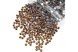 qiipii 10000PCS 2mm Dark Brown Crystal Resin Rhinestones for Crafting Flatback Chocolate Stones Bulk SS6 Dark Coffee Diamonds Crystals Gems Charms for Nails Face Eyes Makeup Tumblers DIY Crafts Shoes
