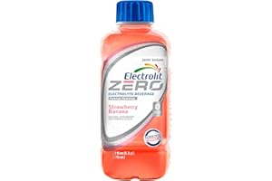 Electrolit Zero, Electrolyte Beverage, Strawberry-Banana, 21 Fl Oz bottle (Pack of 12)