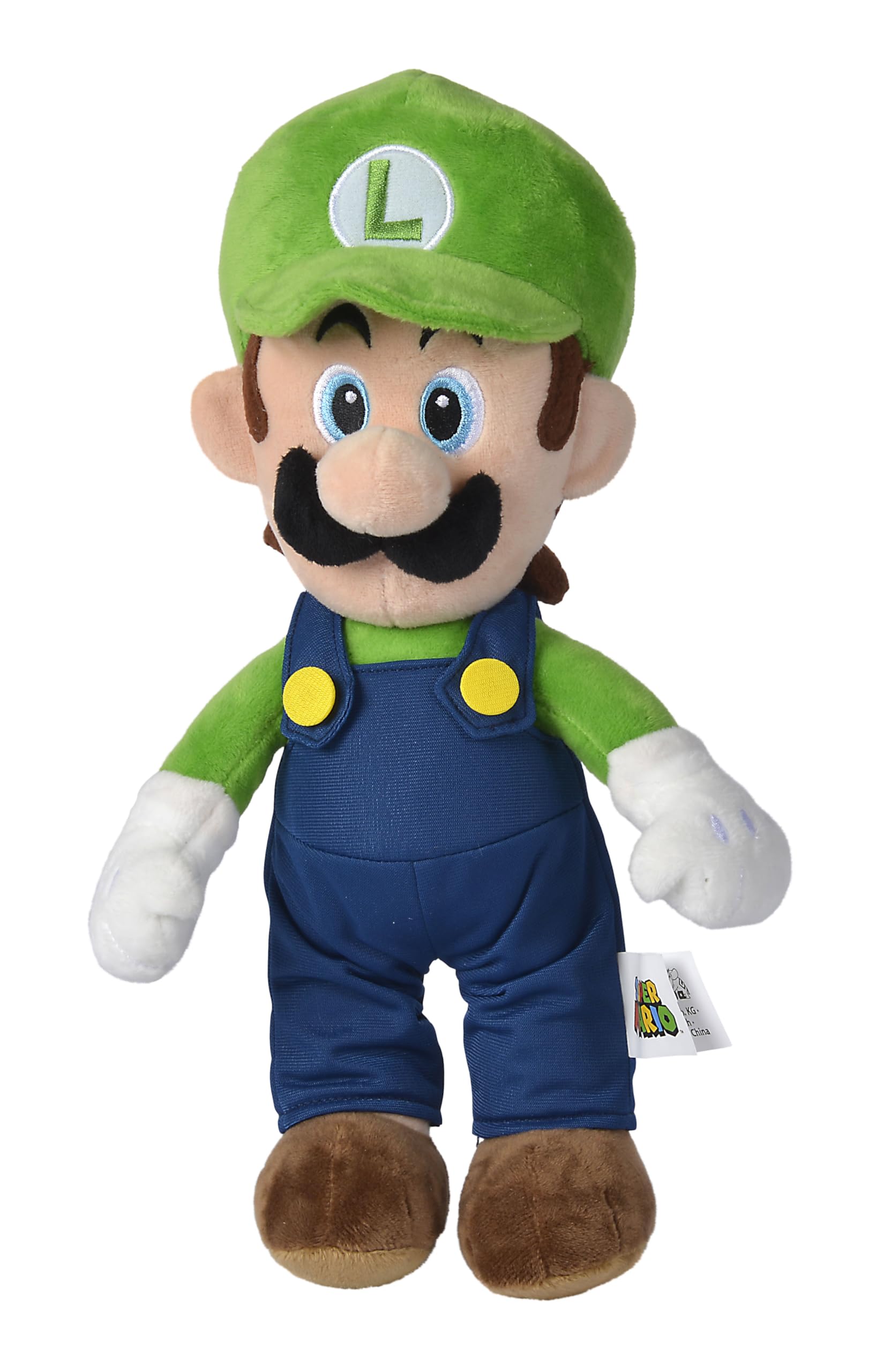 Super Mario Simba- Plush Luigi 109231011 - height 30 cm