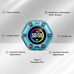 Pomodoro Timer, Magnetic Visual Timer with Flip