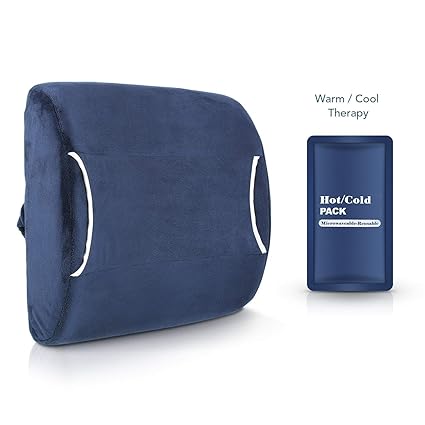 Back Cushion Lumbar Support Cushion Hot Cold Pack Therapy Memory