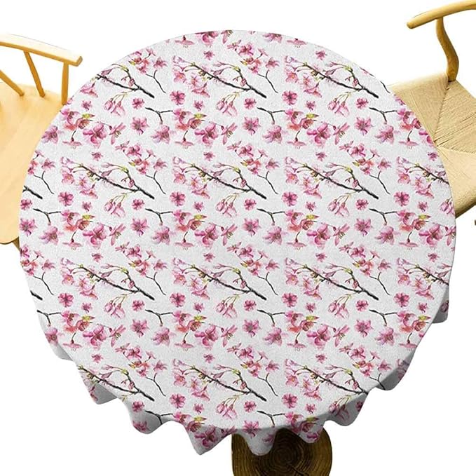 Amazon.com: Cherry Blossom Tablecloth - 35 Inch Round Table Cloth