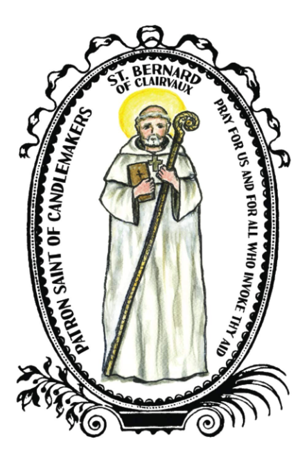 Saint Bernard of Clairvaux Patron of Candlemakers Lined Notebook Journal