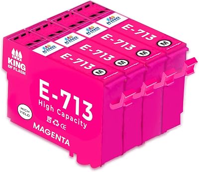 KING OF FLASH Compatible Ink T0713 Magenta for Epson Stylus SX SX218 SX415