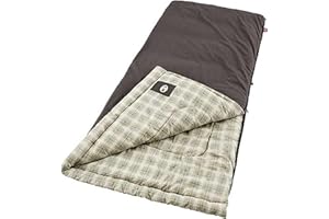 Coleman Heritage Big & Tall 10°F Flannel Sleeping Bag, XL Sleeping Bag Fits Adults up to 6ft 7in Tall, Machine Washable, Great for Camping, Hunting, Guests, & More