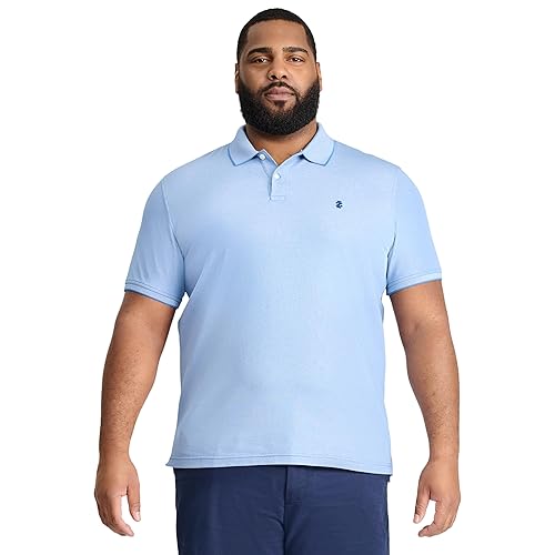 IZOD Men’s Big-and-Tall Advantage Performance Short-Sleeve Solid Polo Shirt, Bright Cobalt, 4X-Large