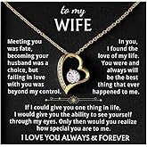 Momavo Jewelry To My Wife - The Best Thing That Ever Happened To Me, Forever Love Necklace, Gift for Her, Romantic Christmas Birthday Valentine Gift