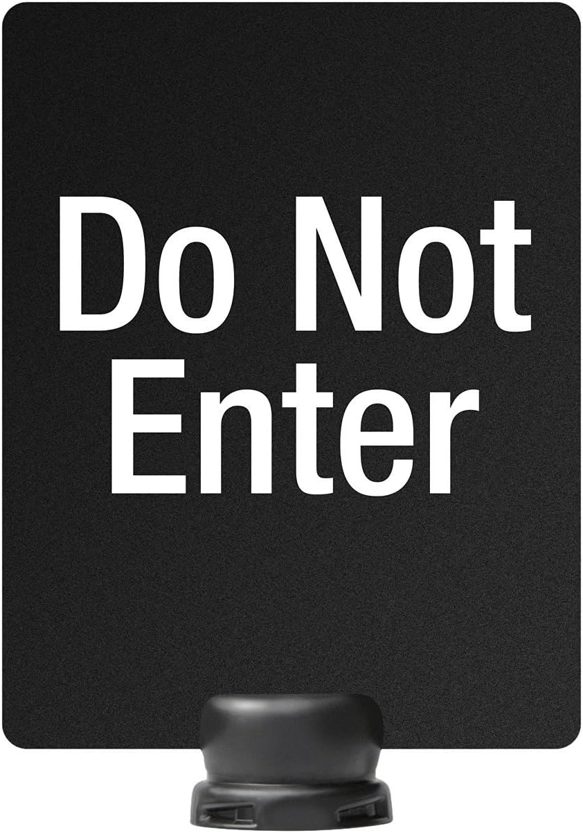 Lavi Industries "Do Not Enter" Sign for Tempest Outdoor Stanchion, 8.5" x 11", Black Sintra