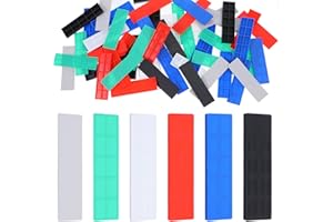 HOFURME 300 Pieces Plastic Shims for Leveling, Tile, Furniture Shims, 3/64, 5/64, 1/8, 5/32, 13/64, 15/64 Inch, Green, Black, White, Grey, Blue, Red